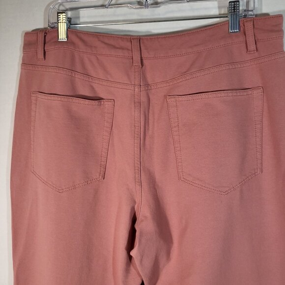 Dream Jeannes by Quacker Factory Women's Stretch Jeans Size 14 Salmon Pink - Picture 8 of 12
